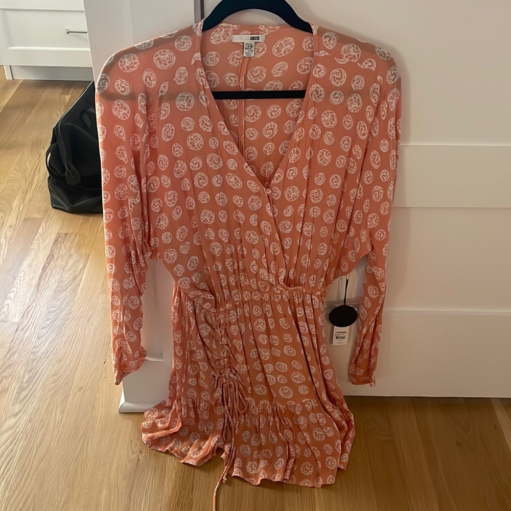 Amuse society orange dress